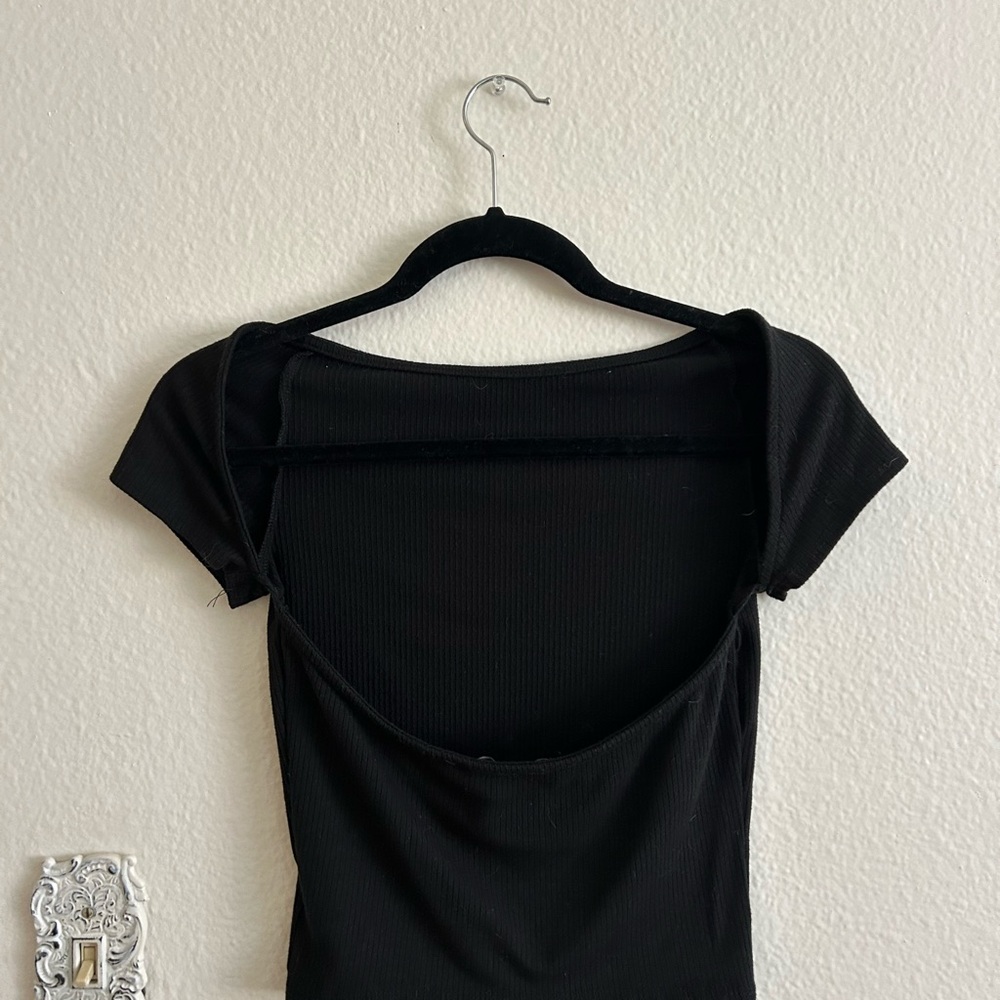 Urban Outfitters Black Fitted Backless Bodysuit
